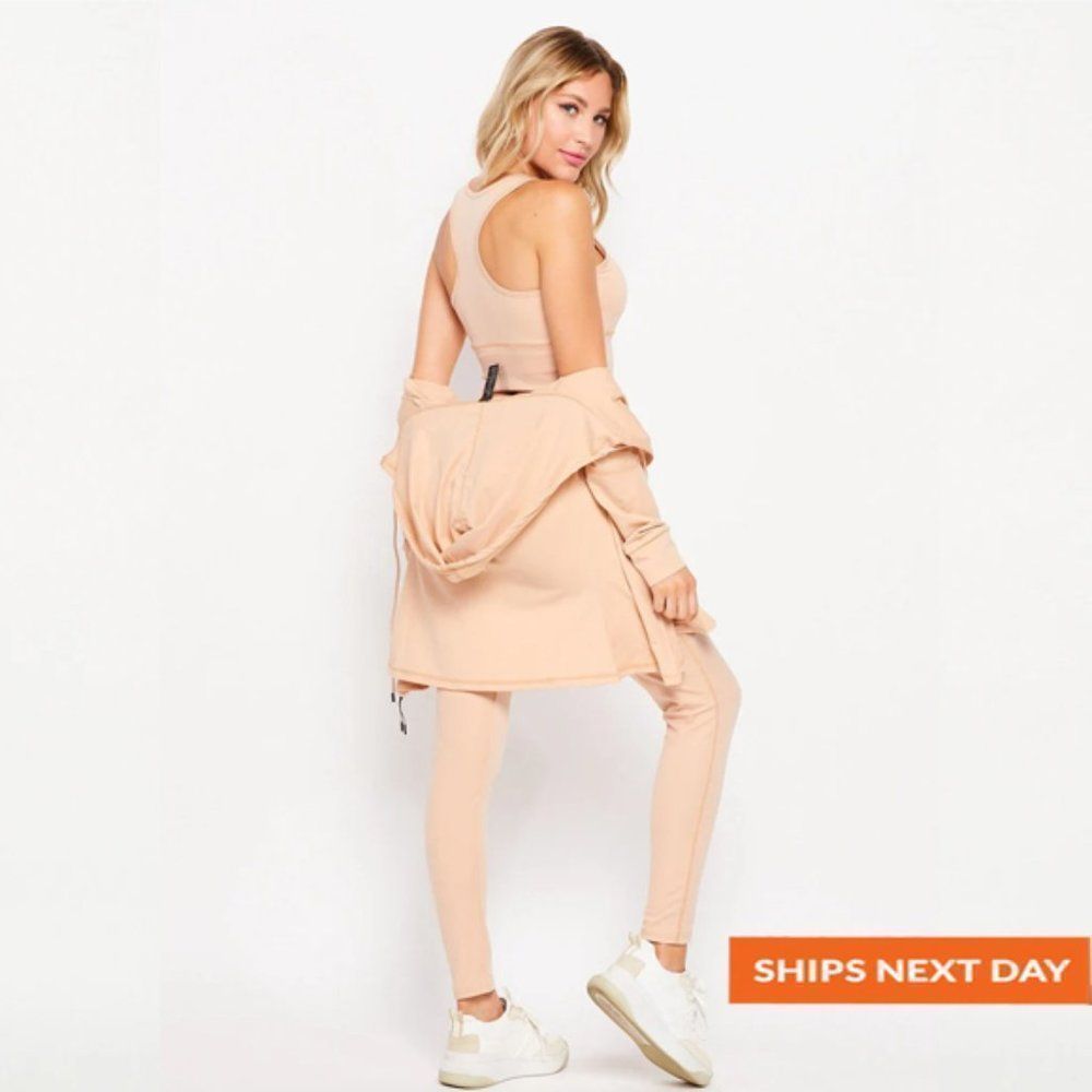 Cloud Soft Zip Hooded Jacket 3 Piece Sport Set - Three Piece Set - Athleisure